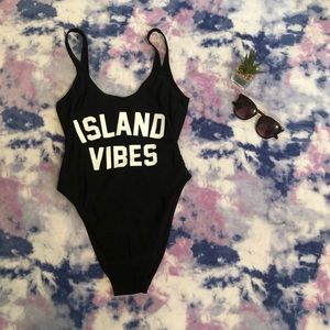 Black one piece swimsuit